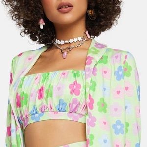 Evewear The Charmer Floral Crop Top Bralette